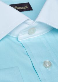 Paul Stuart Contrast Collar Cotton Twill Dress Shirt, thumbnail 2