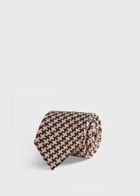Paul Stuart Woven Silk Houndstooth Tie, thumbnail 1
