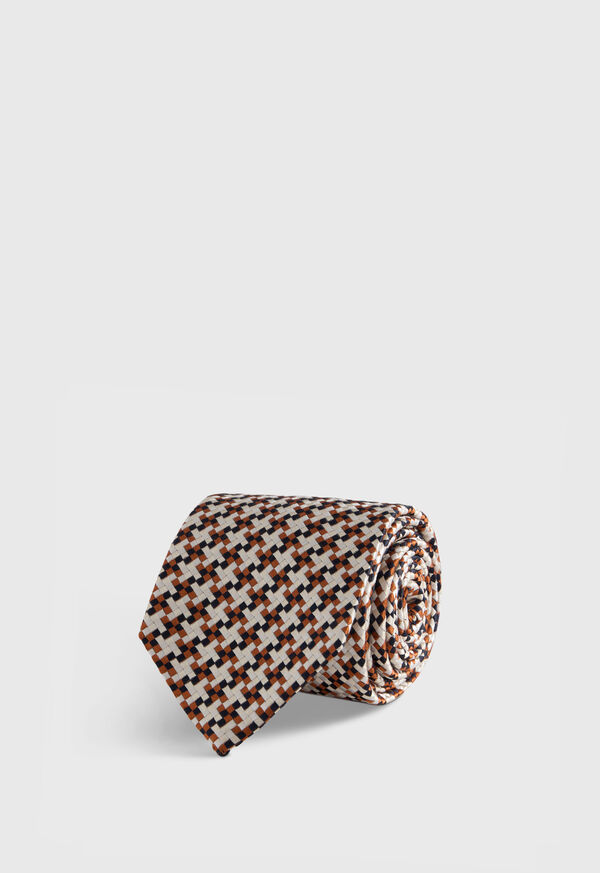 Paul Stuart Woven Silk Houndstooth Tie, image 1
