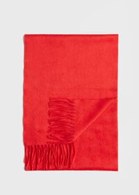 Paul Stuart Cashmere Solid Color Scarf with Embroidered Logo, thumbnail 15
