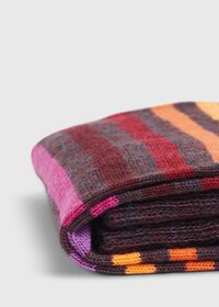 Paul Stuart Wool Blend Multicolor Stripe Sock, thumbnail 2