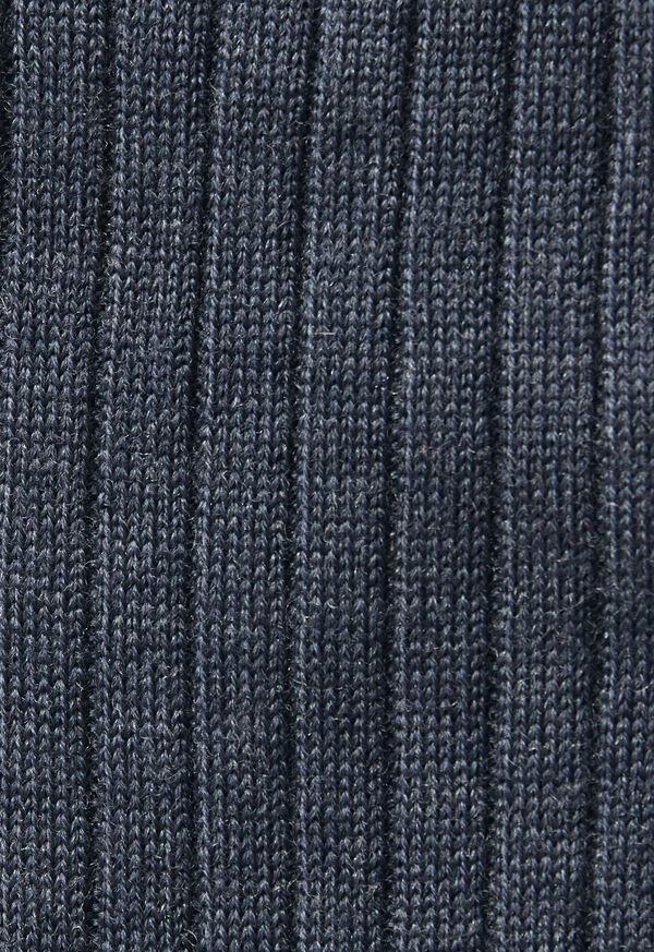 Paul Stuart Wool Ribbed Sock with Contrast Trim, image 3
