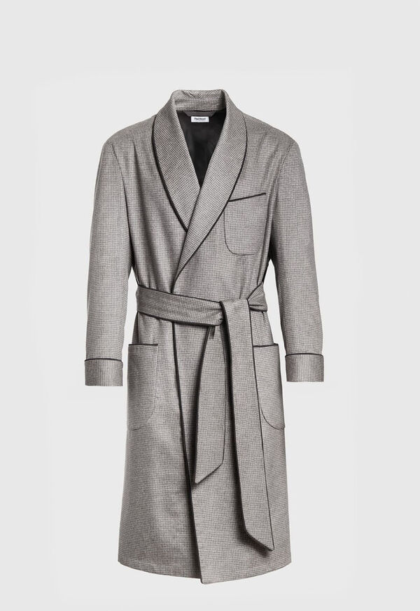 Paul Stuart Cashmere Houndstooth Robe, image 1