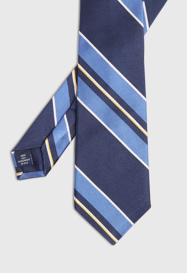 Paul Stuart Stripe Silk Skinny Tie, image 1