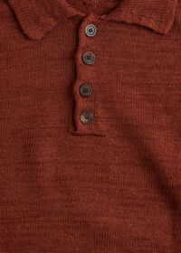 Paul Stuart Linen Knitted Short Sleeve Polo Shirt, thumbnail 2