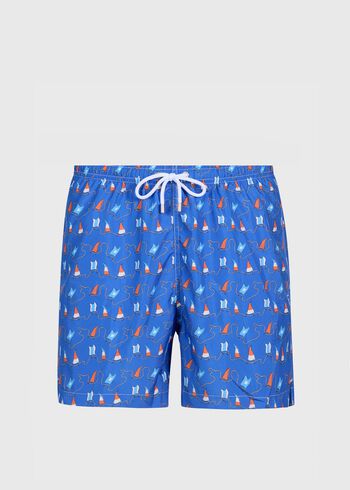 Paul Stuart Nautical Flag Swim Trunk