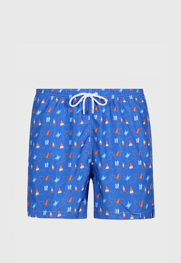 Paul Stuart Nautical Flag Swim Trunk, image 1