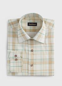 Paul Stuart Printed Plaid Cotton Shirt, thumbnail 1
