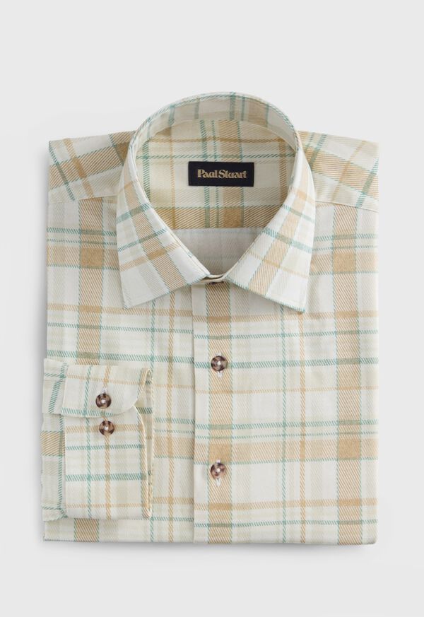 Paul Stuart Printed Plaid Cotton Shirt, image 1