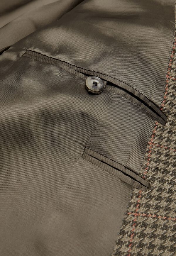 Paul Stuart Olive and Sage Houndstooth Sport Jacket, image 3