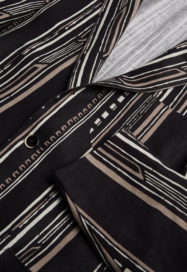 Paul Stuart Black and Tan Linen Stripe Jacket, image 3