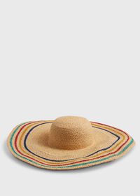 Paul Stuart Wide Brim Sun Hat With Rainbow Stripes, thumbnail 1