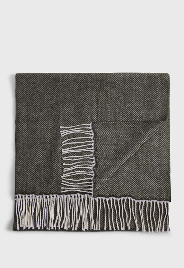 Paul Stuart Wool Chevron Scarf, image 1