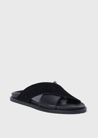 Paul Stuart Punta Leather & Suede Crossover Slide, thumbnail 2
