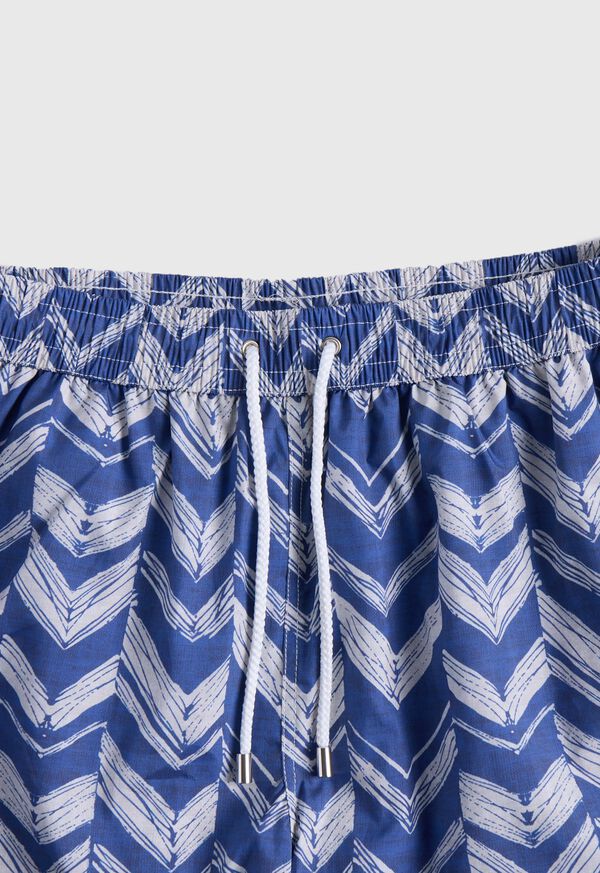 Paul Stuart Chevron Batik Print Swim Trunk, image 2
