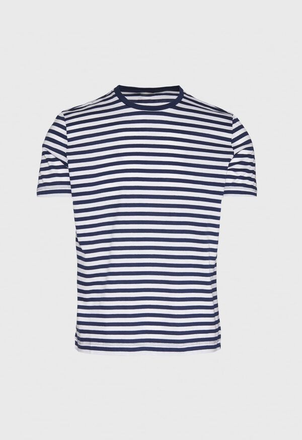 Paul Stuart Cotton Striped Jersey Shirt, image 1