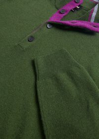 Paul Stuart Cashmere Button Mock Neck Sweater, thumbnail 2