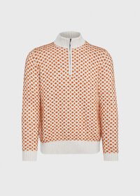 Paul Stuart Cashmere Blend Parquet Half Zip Pullover, thumbnail 1