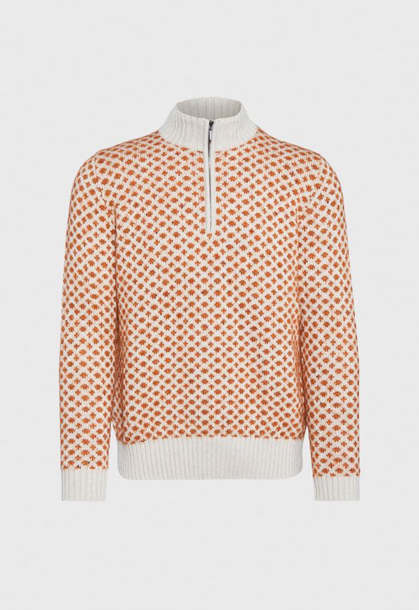 Paul Stuart Cashmere Blend Parquet Half Zip Pullover, image 1