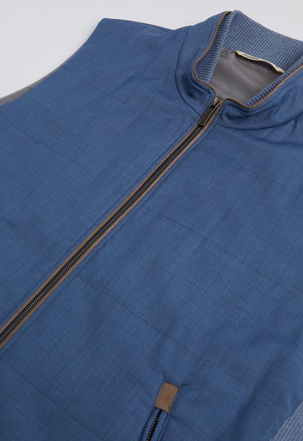Paul Stuart Performance Wool Vest With Suede Trim, image 2