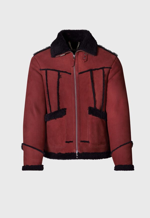 Paul Stuart Shearling Bomber Jacket, image 1