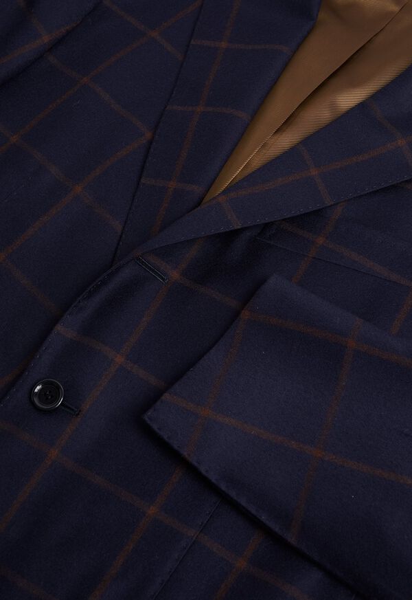 Paul Stuart Navy Windowpane Suit, image 2