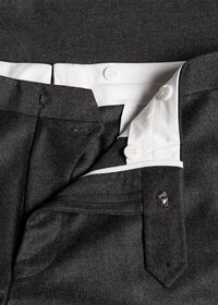 Paul Stuart Flannel Wool Blend Charcoal Trouser, thumbnail 2