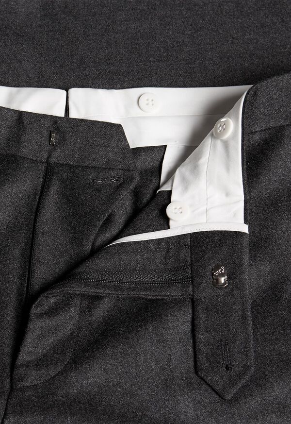 Paul Stuart Flannel Wool Blend Charcoal Trouser, image 2