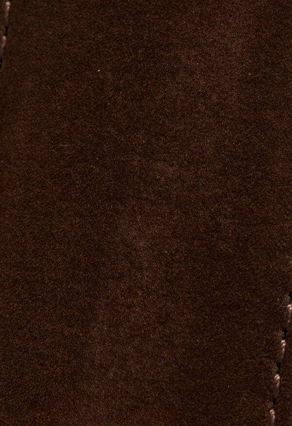 Paul Stuart Nubuck Suede Belt with Gold Buckle, image 3