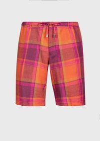 Paul Stuart Linen Plaid Walk Shorts, thumbnail 1
