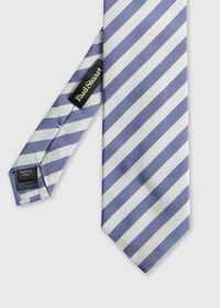 Paul Stuart Woven Silk & Cotton Bar Stripe Tie, thumbnail 3