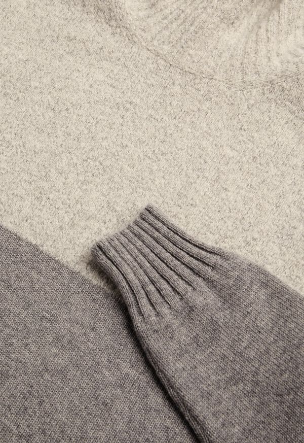 Paul Stuart Cashmere Blend Two-Tone Turtleneck Sweater, image 2