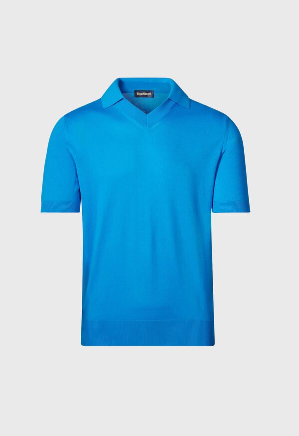 Paul Stuart Organic Cotton Open Collar Polo, image 1