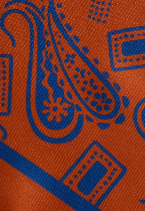 Paul Stuart Graphic Paisley&nbsp;Print Pocket Square, image 3