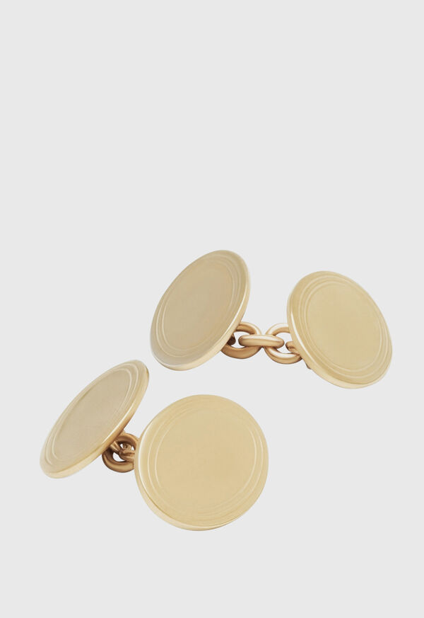 Paul Stuart Double Oval Engine Turned Cufflinks, image 1