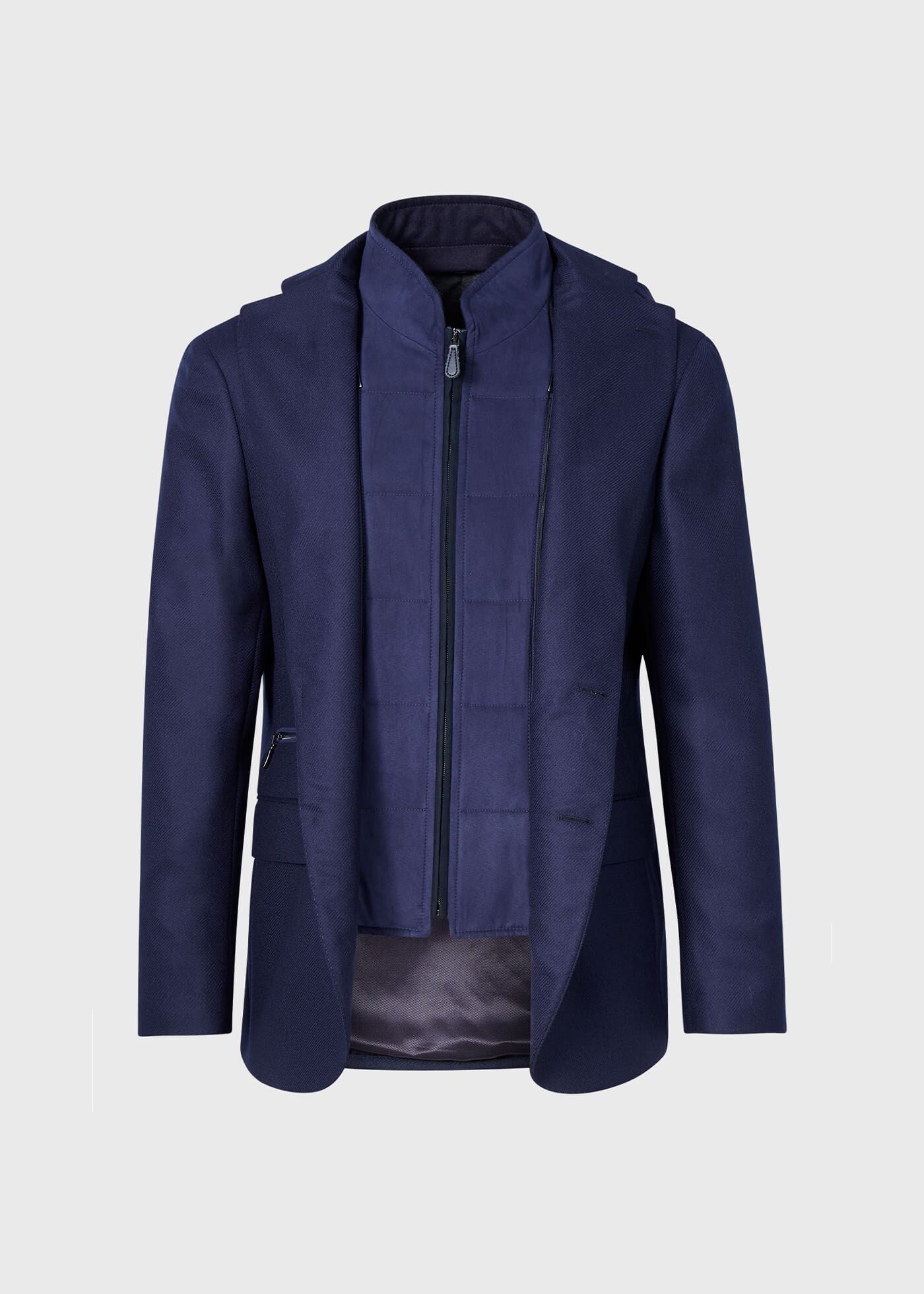 Wool Hybrid Jacket with Gilet