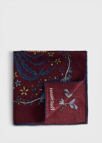 Paul Stuart Woodland Print Pocket Square, thumbnail 1
