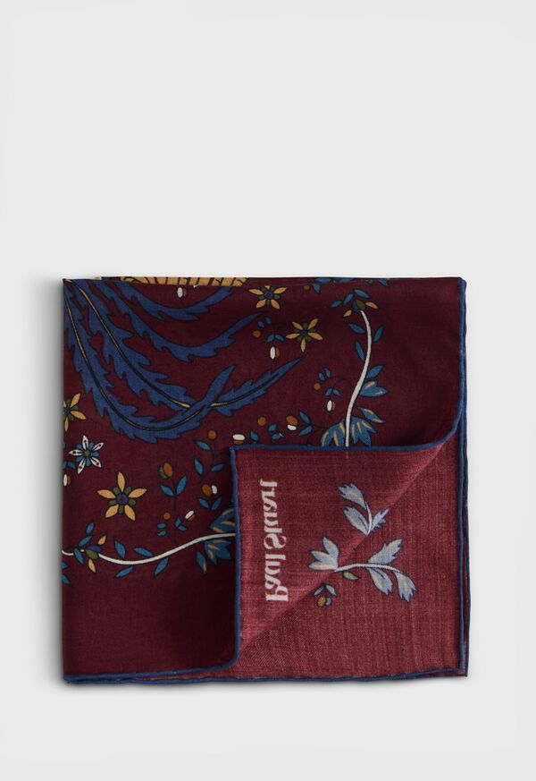 Paul Stuart Woodland Print Pocket Square, image 1