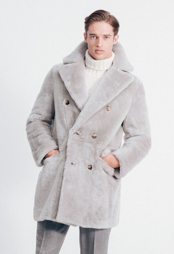 Paul Stuart Double Breasted Shearling Coat, image 2