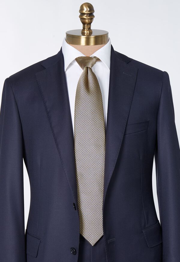Woven Silk Two Color Houndstooth Tie