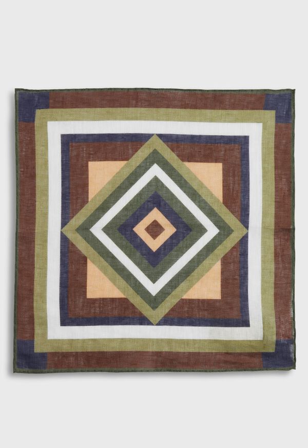 Paul Stuart Printed Linen Pocket Square, image 2