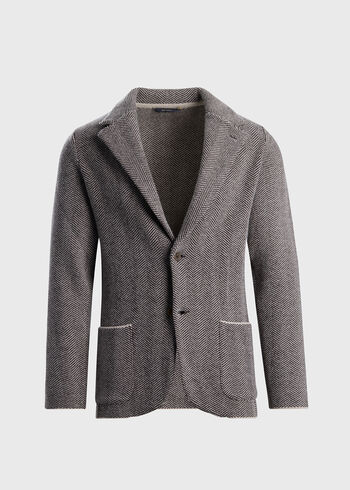 Paul Stuart Knitted Herringbone Jacket