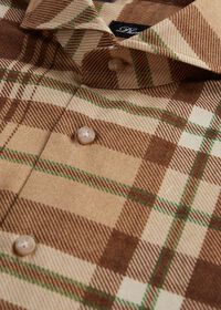 Paul Stuart Printed Plaid Brushed Cotton Sport Shirt, thumbnail 2