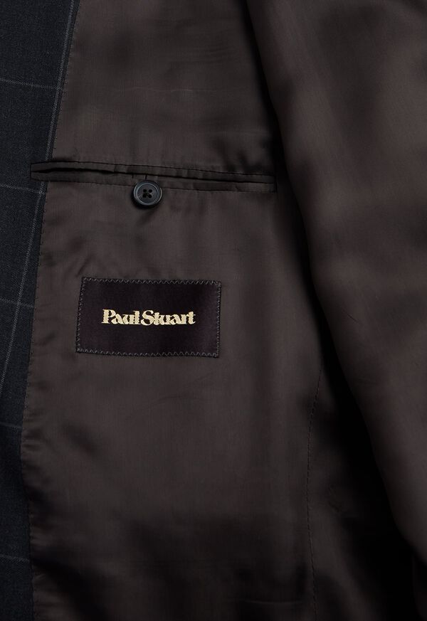 Paul Stuart Grey Windowpane Classic shoulder suit, image 4