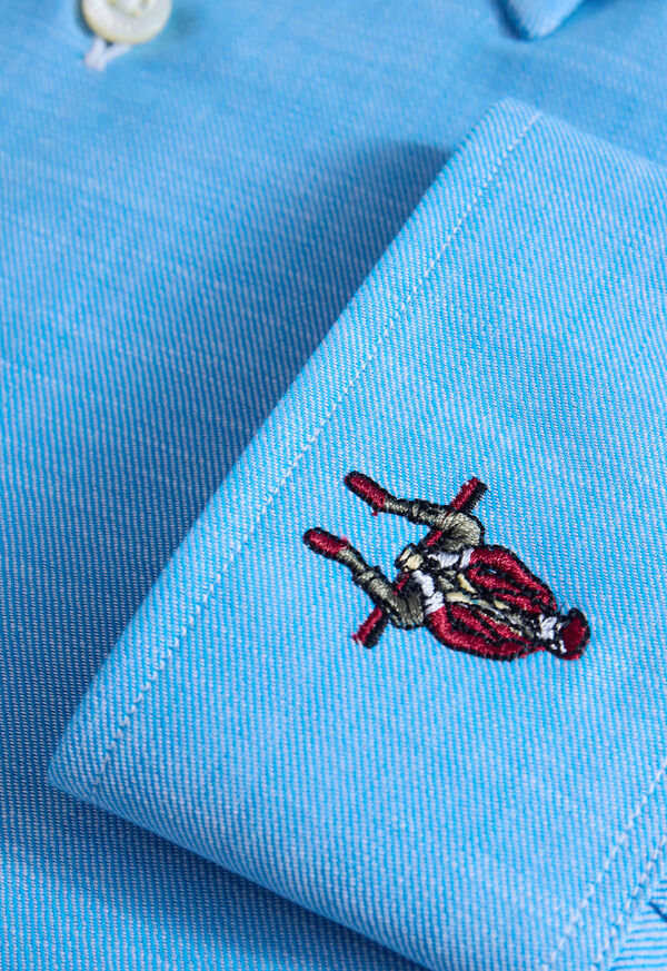 Paul Stuart Cotton Twill Logo Sport Shirt, image 3