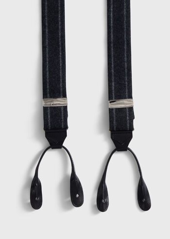 Paul Stuart English Flannel Chalk Stripe Suspenders