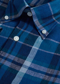 Paul Stuart Linen Madras Shirt, thumbnail 2
