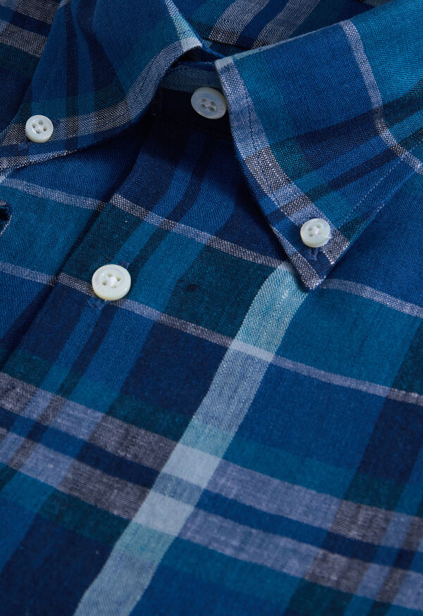 Paul Stuart Linen Madras Shirt, image 2