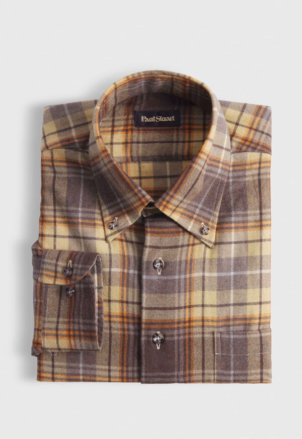 Paul Stuart Flannel Plaid Sport Shirt