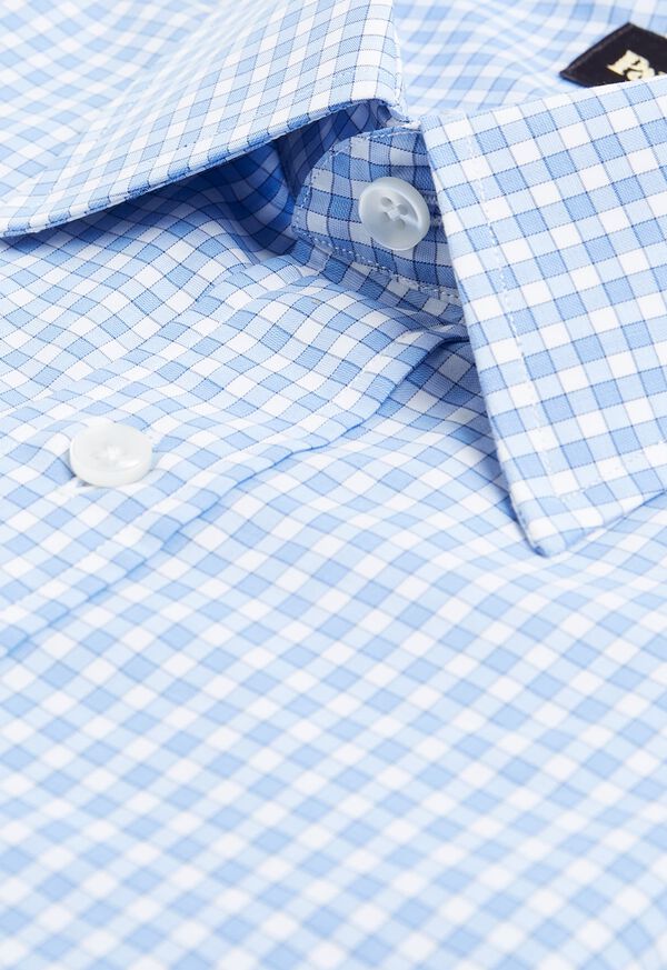Paul Stuart Blue and White Check Dress Shirt, image 2